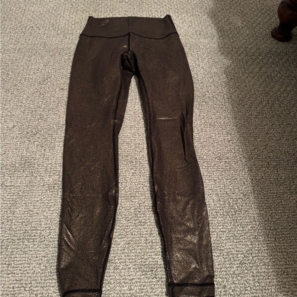 lululemon athletica Metallic Bronze Leggings
